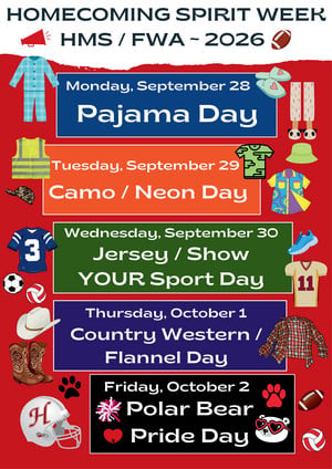 Dress Up Days - Information Available in Content Area