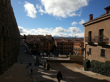 Alongside the Roman Aquaduct Segovia