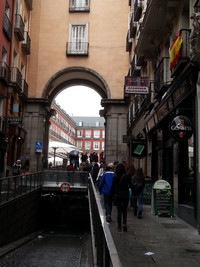 Entering la Plaza Mayor - Madrid