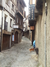 Narrow street in a mountain village - La Alberca