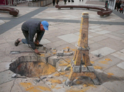 Go to Sidewalk chalk artist creates the 'illusion of FORM' -click here